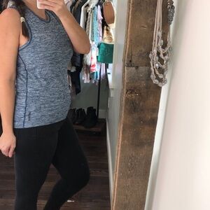 Reebok small blue fitness athleisure tank top